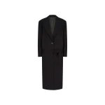 The Attico Black Long Coat - The Attico Coats - Designed by Gilda Ambrosio & Giorgia Tordini - Shop at Luxury Shoes 