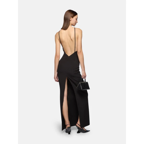 The Attico Black Long Dress - The Attico Dresses - Designed by Gilda Ambrosio & Giorgia Tordini - Shop at Luxury Shoes 