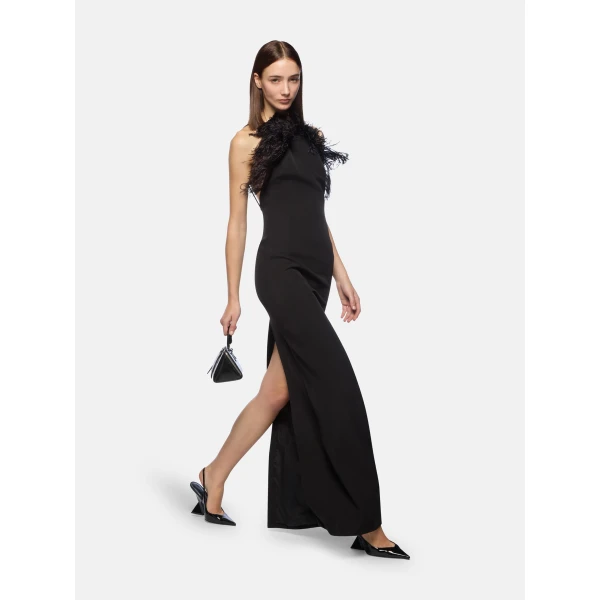 The Attico Black Long Dress - The Attico Dresses - Designed by Gilda Ambrosio & Giorgia Tordini - Shop at Luxury Shoes 