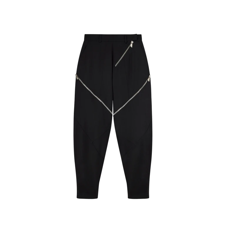 The Attico Black Long Pant - The Attico Pants - Designed by Gilda Ambrosio & Giorgia Tordini - Shop at Luxury Shoes 