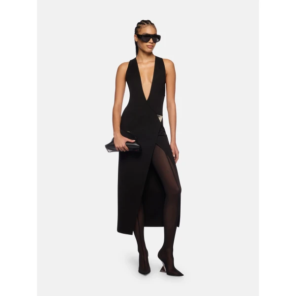 The Attico Black Midi Dress - The Attico Dresses - Designed by Gilda Ambrosio & Giorgia Tordini - Shop at Luxury Shoes 