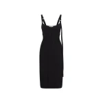 The Attico Black Midi Dress - The Attico Dresses - Designed by Gilda Ambrosio & Giorgia Tordini - Shop at Luxury Shoes 