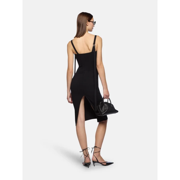 The Attico Black Midi Dress - The Attico Dresses - Designed by Gilda Ambrosio & Giorgia Tordini - Shop at Luxury Shoes 