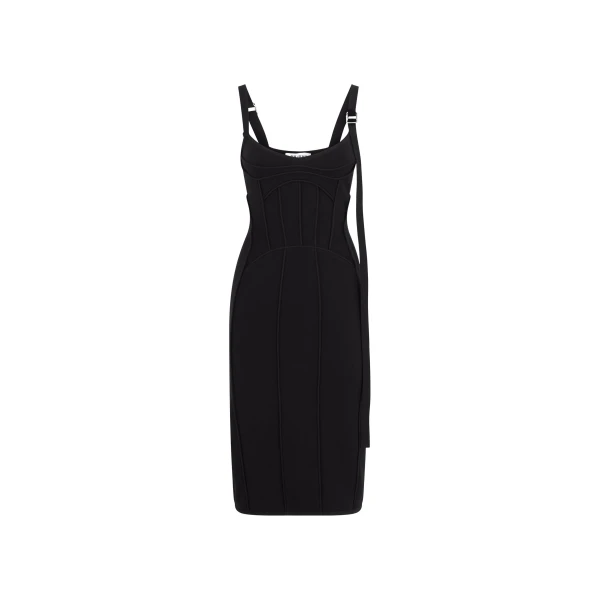 The Attico Black Midi Dress - The Attico Dresses - Designed by Gilda Ambrosio & Giorgia Tordini - Shop at Luxury Shoes 