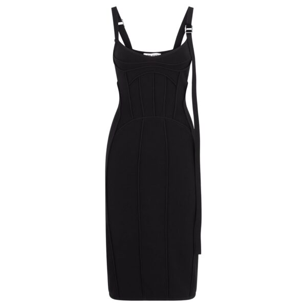 The Attico Black Midi Dress, view 4