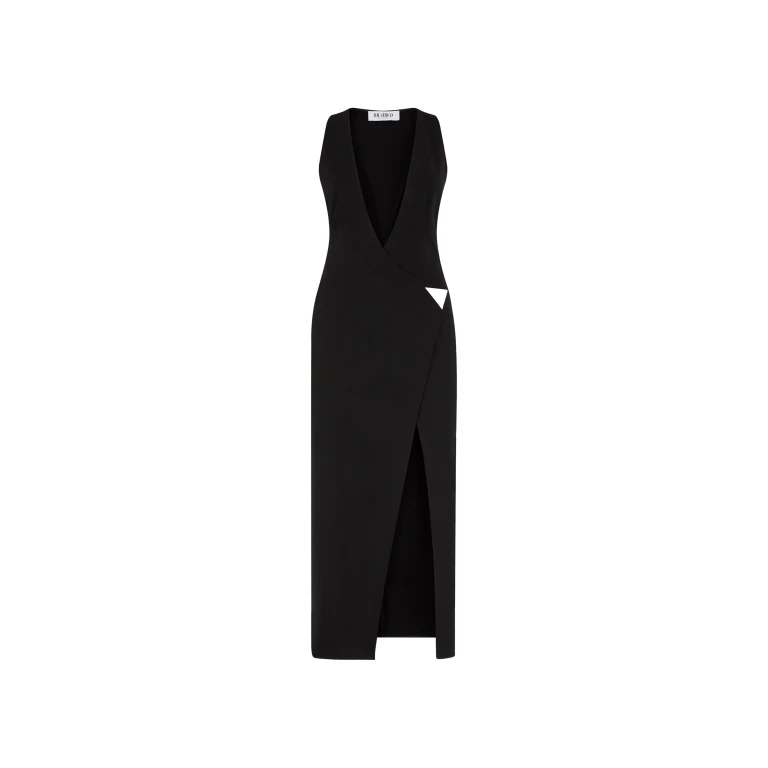 The Attico Black Midi Dress - The Attico Dresses - Designed by Gilda Ambrosio & Giorgia Tordini - Shop at Luxury Shoes 