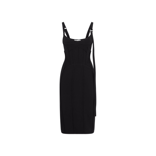 The Attico Black Midi Dress - The Attico Dresses - Designed by Gilda Ambrosio & Giorgia Tordini - Shop at Luxury Shoes 
