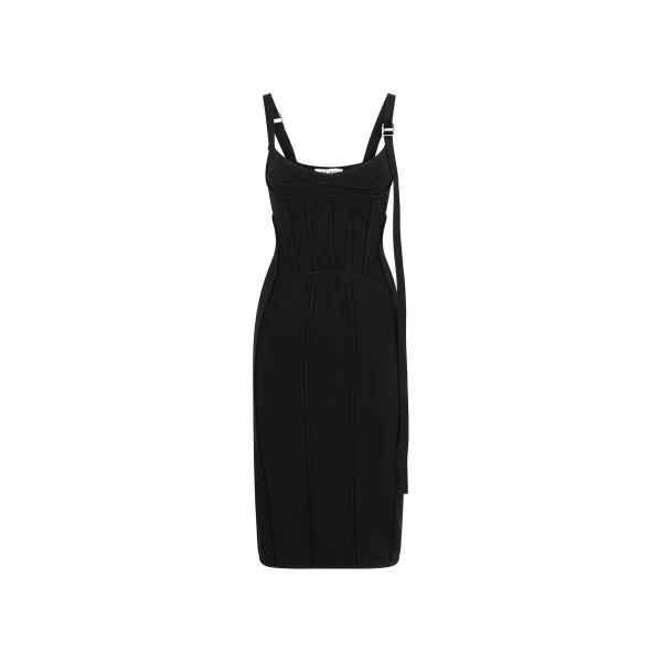 The Attico Black Midi Dress - The Attico Dresses - Designed by Gilda Ambrosio & Giorgia Tordini - Shop at Luxury Shoes 