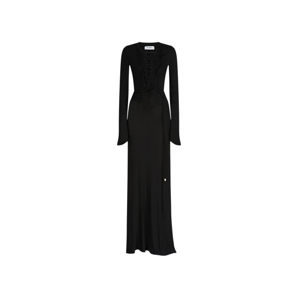 The Attico Black Midi Dress - The Attico Dresses - Designed by Gilda Ambrosio & Giorgia Tordini - Shop at Luxury Shoes 