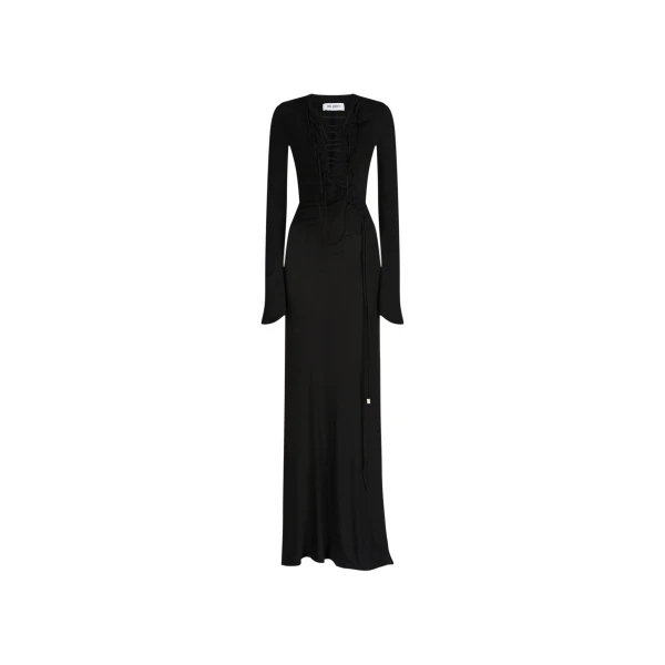 The Attico Black Midi Dress - The Attico Dresses - Designed by Gilda Ambrosio & Giorgia Tordini - Shop at Luxury Shoes 