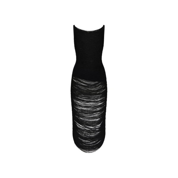 The Attico Black Midi Dress - The Attico Dresses - Designed by Gilda Ambrosio & Giorgia Tordini - Shop at Luxury Shoes 
