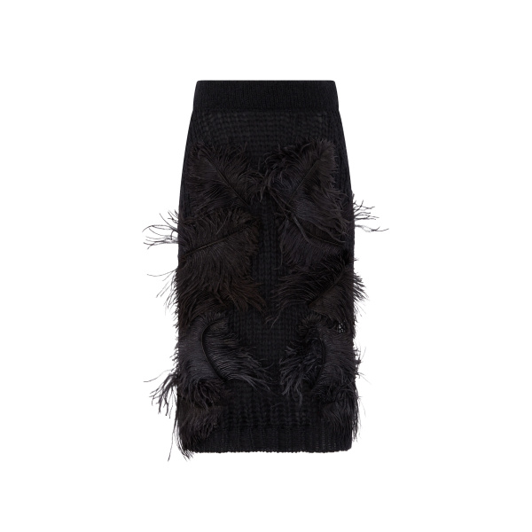 The Attico Black Midi Skirt - The Attico Skirts - Designed by Gilda Ambrosio & Giorgia Tordini - Shop at Luxury Shoes 