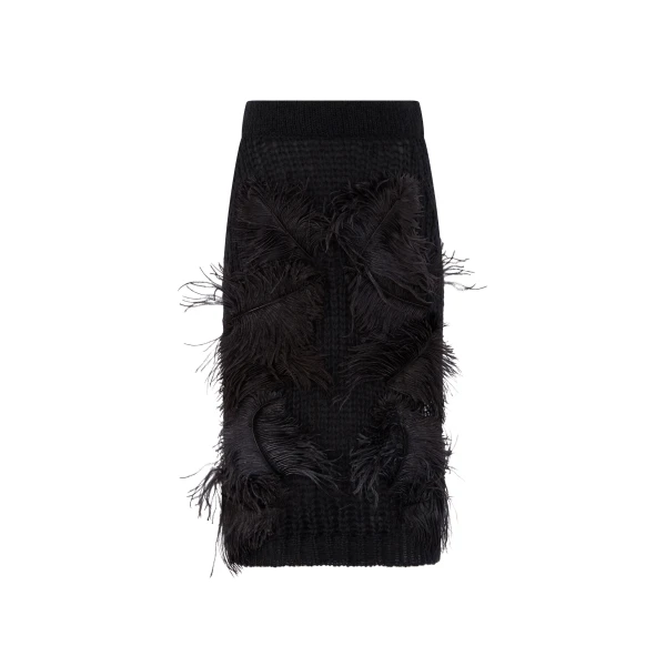 The Attico Black Midi Skirt - The Attico Skirts - Designed by Gilda Ambrosio & Giorgia Tordini - Shop at Luxury Shoes 