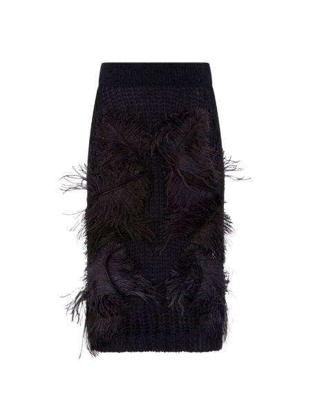 The Attico Black Midi Skirt - The Attico Skirts - Designed by Gilda Ambrosio & Giorgia Tordini - Shop at Luxury Shoes 