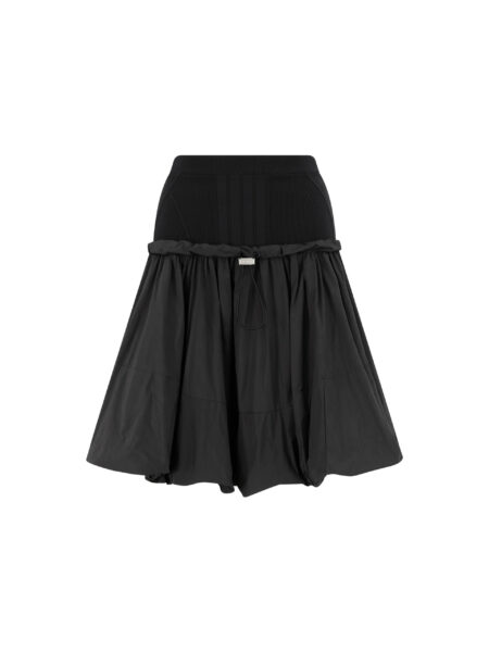 The Attico Black Midi Skirt - The Attico Skirts - Designed by Gilda Ambrosio & Giorgia Tordini - Shop at Luxury Shoes 