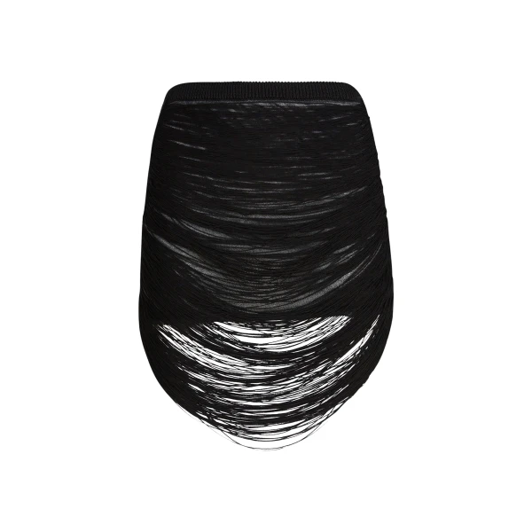 The Attico Black Midi Skirt - The Attico Skirts - Designed by Gilda Ambrosio & Giorgia Tordini - Shop at Luxury Shoes 