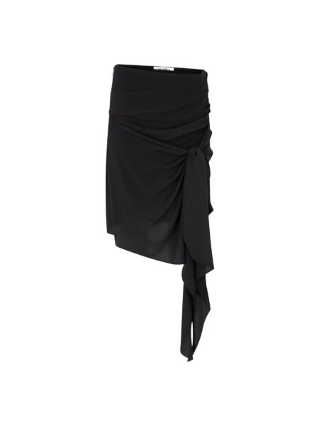 The Attico Black Midi Skirt - The Attico Skirts - Designed by Gilda Ambrosio & Giorgia Tordini - Shop at Luxury Shoes 