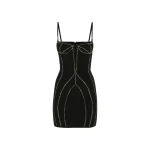The Attico Black Mini Dress - The Attico Dresses - Designed by Gilda Ambrosio & Giorgia Tordini - Shop at Luxury Shoes 