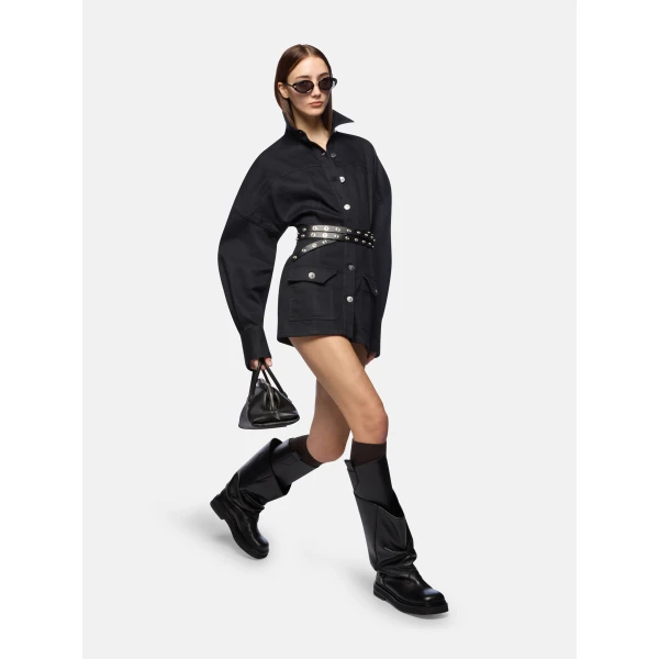 The Attico Black Mini Dress - The Attico Dresses - Designed by Gilda Ambrosio & Giorgia Tordini - Shop at Luxury Shoes 