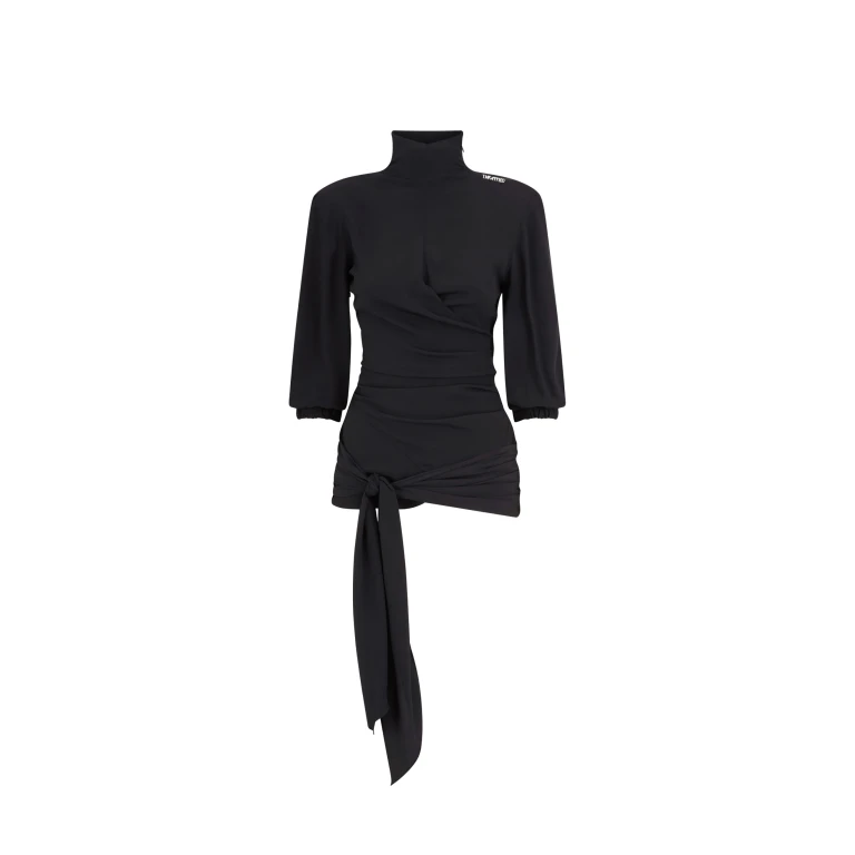The Attico Black Top - The Attico Tops - Designed by Gilda Ambrosio & Giorgia Tordini - Shop at Luxury Shoes 