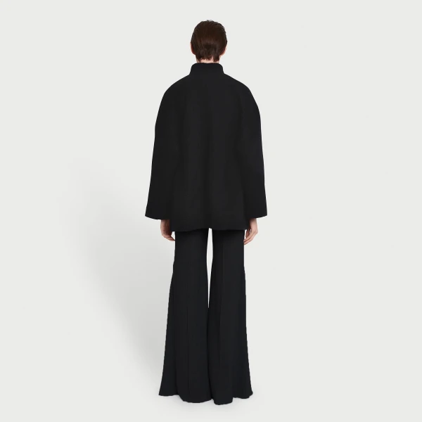 Giambattista Valli Black Wool Coat With Bows - Giambattista Valli Coats - Romantic Couture - Shop at Luxury Shoes 