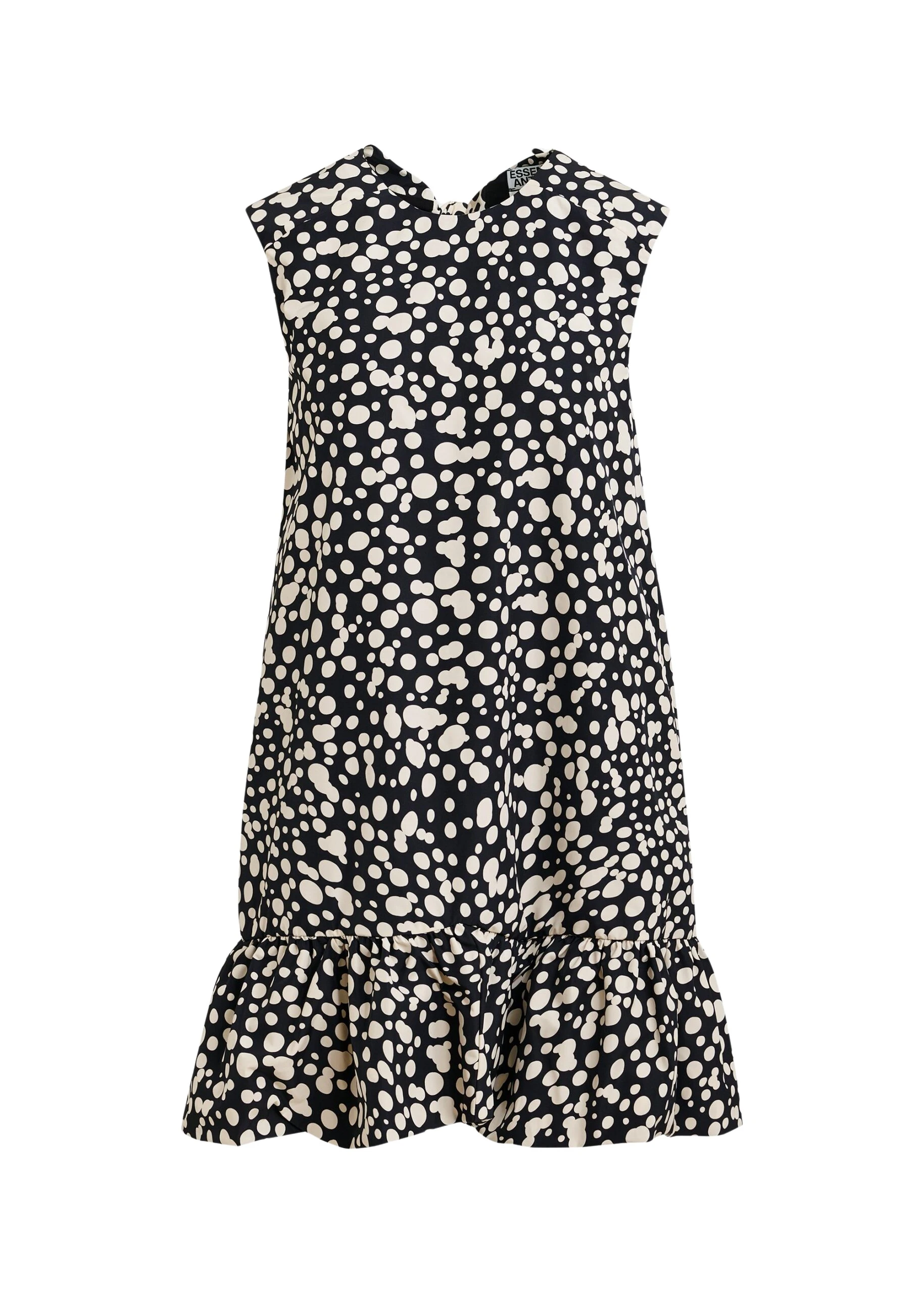Black-and-white-ruffled-mini-dress-with-open-back-and-bow-detail-Essentiel-Antwerp-Dresses-scaled68647_nobg Essentiel Antwerp Black and white ruffled mini dress with open-back and bow detail - Essentiel Antwerp Dresses - Colorful Belgian Design - Shop at Luxury Shoes
