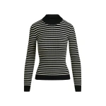 Essentiel Antwerp Black and white striped sweater - Essentiel Antwerp Knitwear - Colorful Belgian Design - Shop at Luxury Shoes 