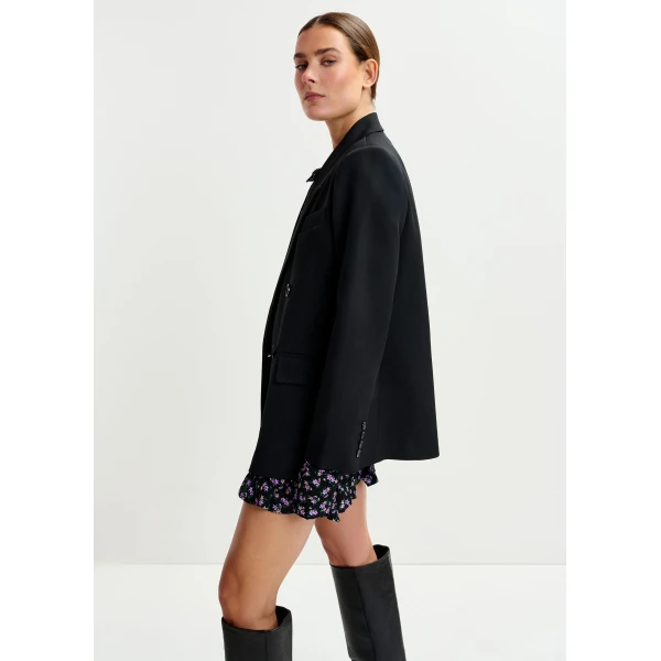 Essentiel Antwerp Black double-breasted blazer - Essentiel Antwerp Jackets - Colorful Belgian Design - Shop at Luxury Shoes 