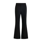 Essentiel Antwerp Black flared pants with rhinestone-embellished sideseams - Essentiel Antwerp Pants - Colorful Belgian Design - Shop at Luxury Shoes 