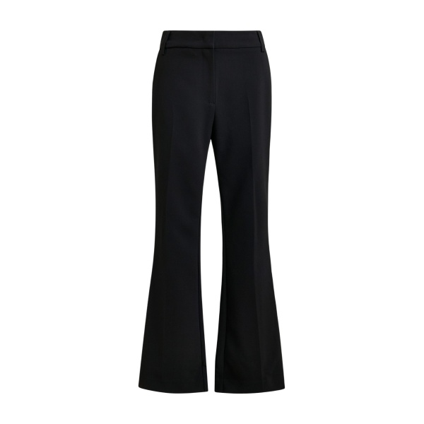 Essentiel Antwerp Black flared pants with rhinestone-embellished sideseams - Essentiel Antwerp Pants - Colorful Belgian Design - Shop at Luxury Shoes 
