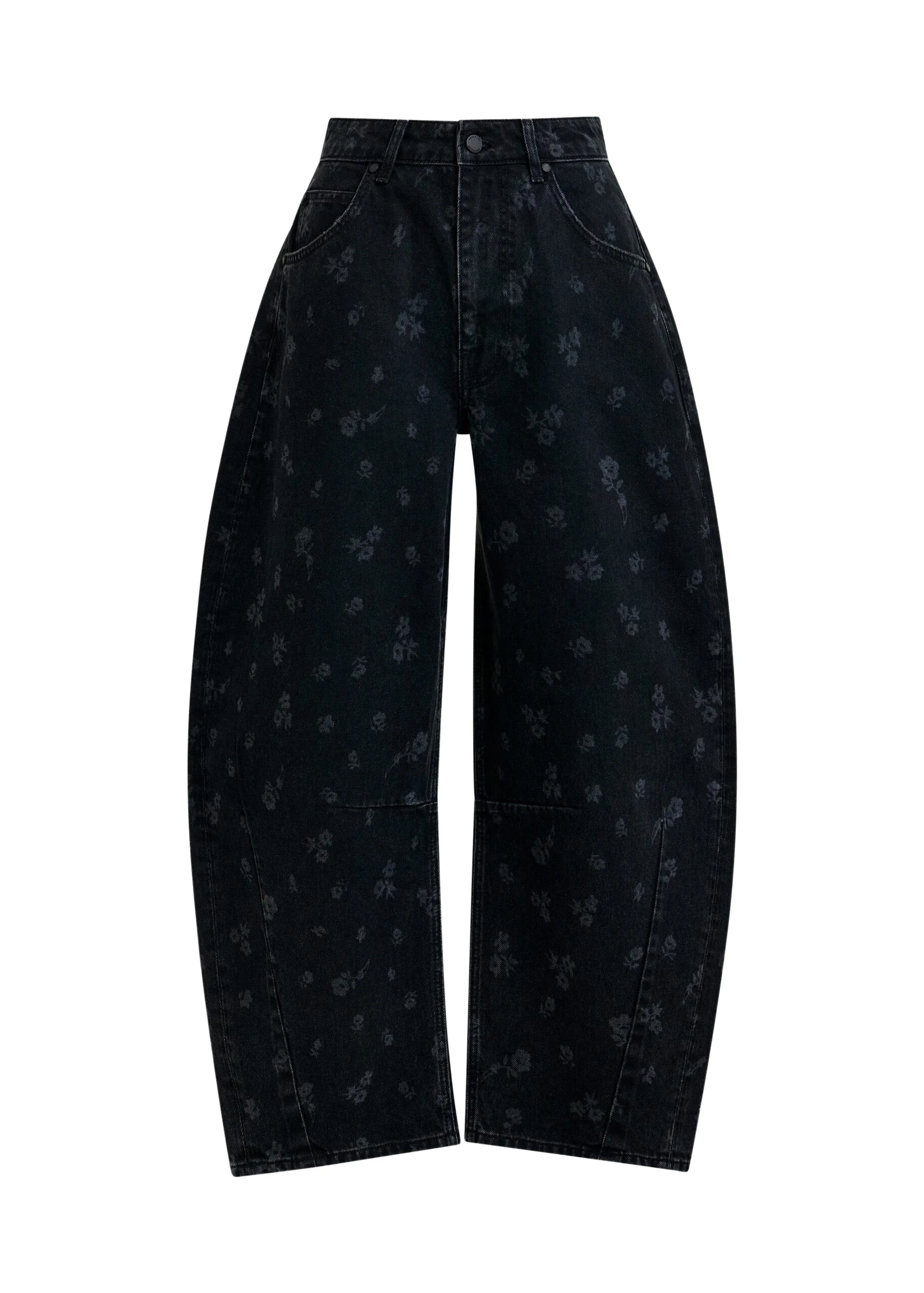 Black-floral-print-barrel-leg-cropped-jeans-Essentiel-Antwerp-Pants-scaled54470_nobg Essentiel Antwerp Black floral-print barrel-leg cropped jeans - Essentiel Antwerp Pants - Colorful Belgian Design - Shop at Luxury Shoes