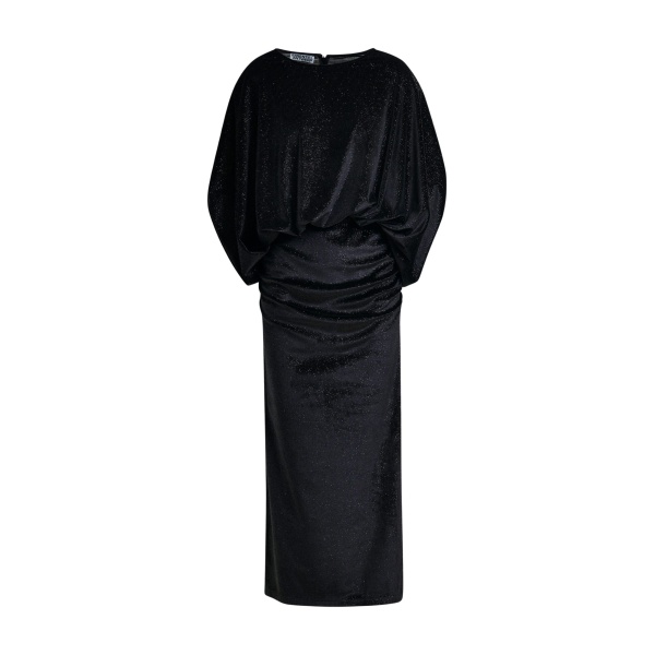 Essentiel Antwerp Black maxi dress with cape-like sleeves - Essentiel Antwerp Dresses - Colorful Belgian Design - Shop at Luxury Shoes 
