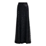Essentiel Antwerp Black panelled maxi skirt with sequin and bead embellishments - Essentiel Antwerp Skirts - Colorful Belgian Design - Shop at Luxury Shoes 