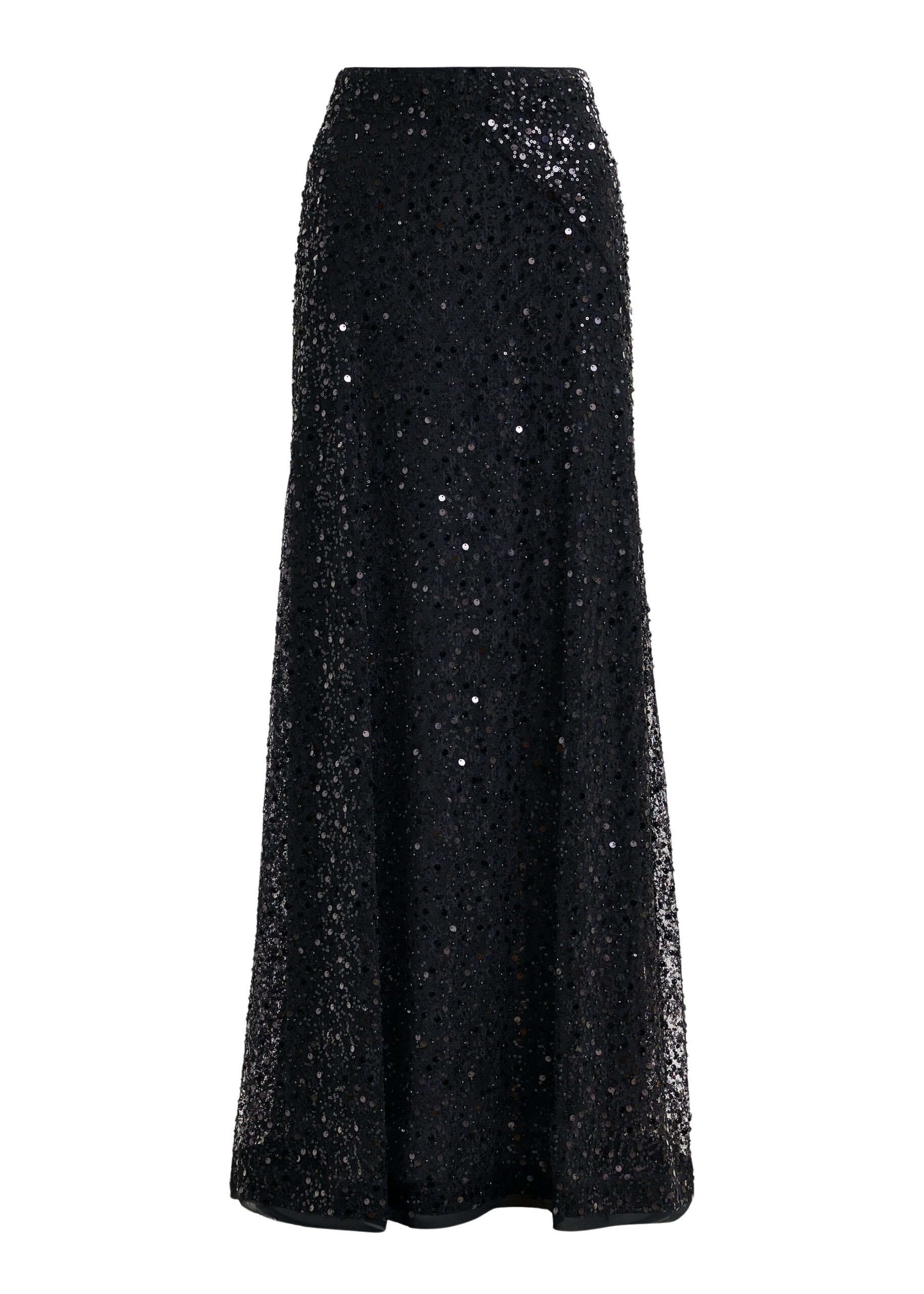 Essentiel Antwerp Black panelled maxi skirt with sequin and bead embellishments - Essentiel Antwerp Skirts - Colorful Belgian Design - Shop at Luxury Shoes 