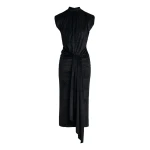 Essentiel Antwerp Black stretch-jersey midi dress - Essentiel Antwerp Dresses - Colorful Belgian Design - Shop at Luxury Shoes 