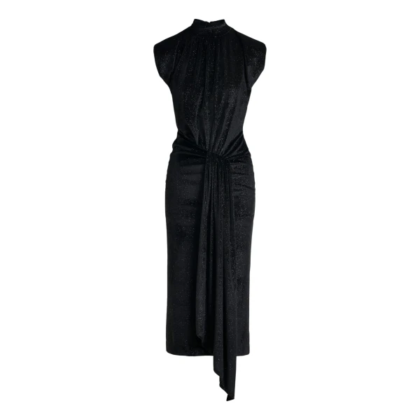 Essentiel Antwerp Black stretch-jersey midi dress - Essentiel Antwerp Dresses - Colorful Belgian Design - Shop at Luxury Shoes 