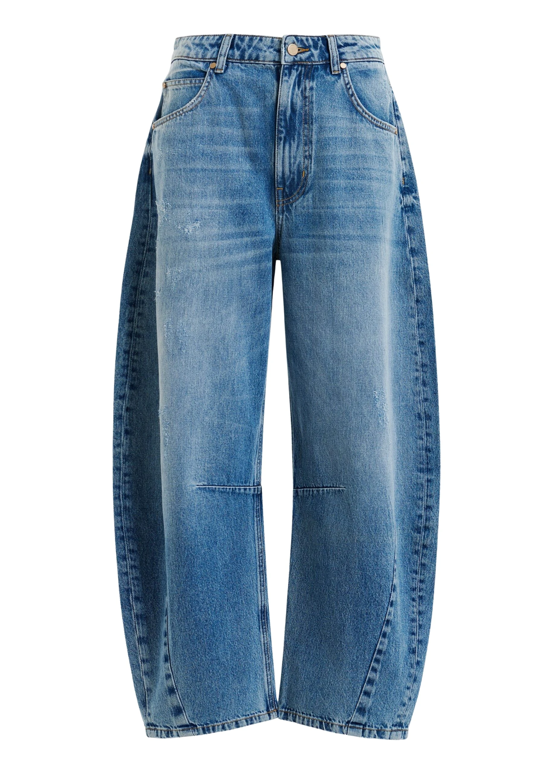 Blue-distressed-organic-cotton-cropped-barrel-leg-jeans-Essentiel-Antwerp-Pants-scaled33046_nobg Essentiel Antwerp Blue distressed organic cotton cropped barrel-leg jeans - Essentiel Antwerp Pants - Colorful Belgian Design - Shop at Luxury Shoes