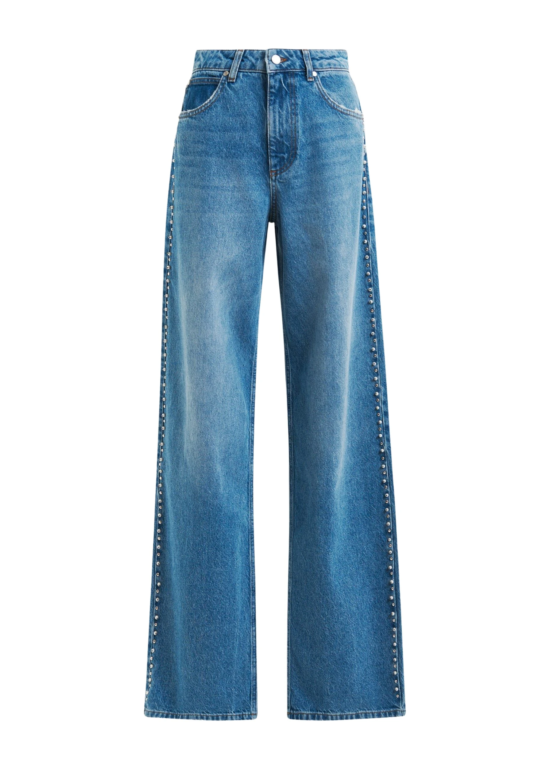 Blue-straight-leg-jeans-with-pearl-and-stud-embellishments-Essentiel-Antwerp-Pants-scaled96725_nobg Essentiel Antwerp Blue straight leg jeans with pearl and stud embellishments - Essentiel Antwerp Pants - Colorful Belgian Design - Shop at Luxury Shoes