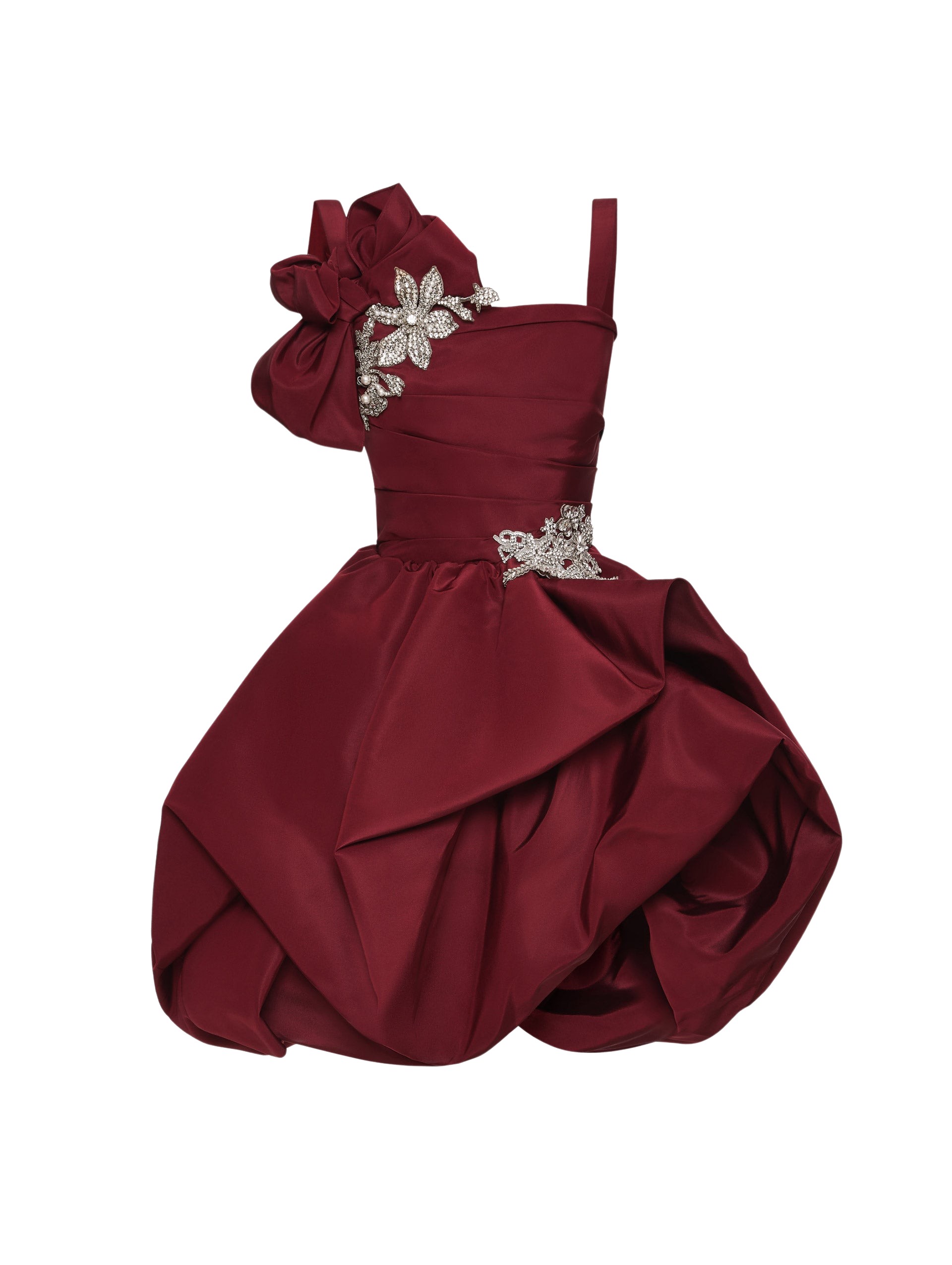 Oscar de la Renta Brooch Embroidered Cocktail Sleeveless Dress - Oscar de la Renta Dresses - American Couture - Shop at Luxury Shoes 