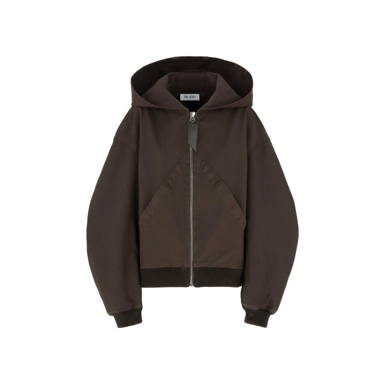 The Attico Brown Bomber - The Attico Jackets - Designed by Gilda Ambrosio & Giorgia Tordini - Shop at Luxury Shoes 