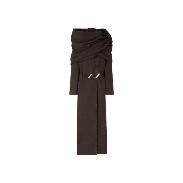 The Attico Brown Long Coat - The Attico Coats - Designed by Gilda Ambrosio & Giorgia Tordini - Shop at Luxury Shoes 