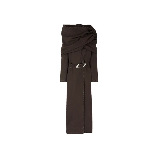 The Attico Brown Long Coat - The Attico Coats - Designed by Gilda Ambrosio & Giorgia Tordini - Shop at Luxury Shoes 