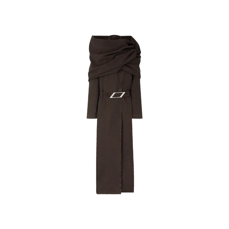 The Attico Brown Long Coat - The Attico Coats - Designed by Gilda Ambrosio & Giorgia Tordini - Shop at Luxury Shoes 