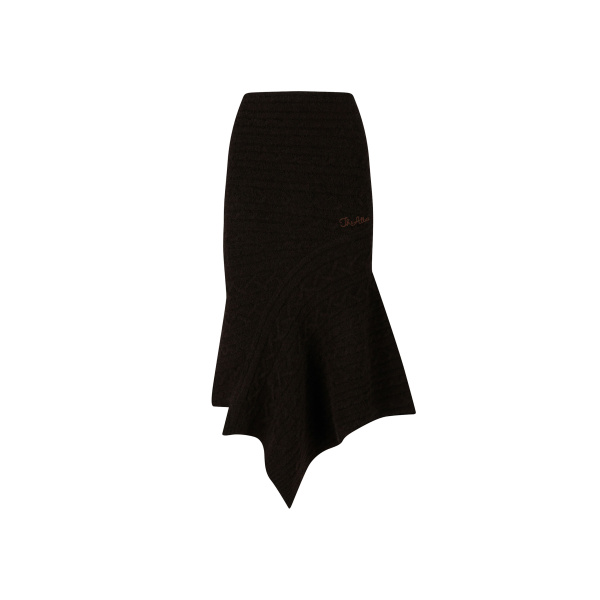 The Attico Brown Midi Skirt - The Attico Skirts - Designed by Gilda Ambrosio & Giorgia Tordini - Shop at Luxury Shoes 