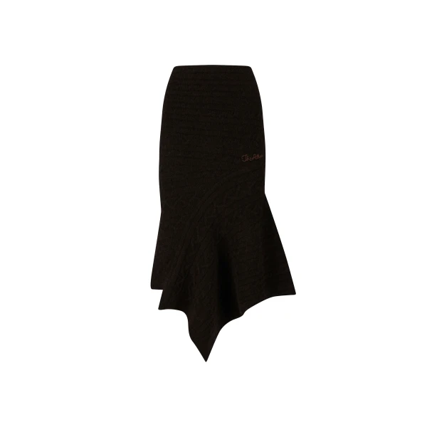 The Attico Brown Midi Skirt - The Attico Skirts - Designed by Gilda Ambrosio & Giorgia Tordini - Shop at Luxury Shoes 
