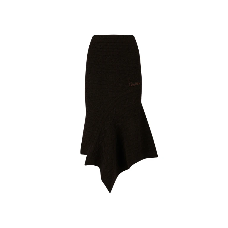The Attico Brown Midi Skirt - The Attico Skirts - Designed by Gilda Ambrosio & Giorgia Tordini - Shop at Luxury Shoes 