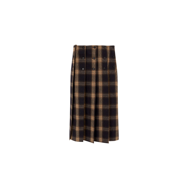 The Attico Brown Shades Midi Skirt - The Attico Skirts - Designed by Gilda Ambrosio & Giorgia Tordini - Shop at Luxury Shoes 