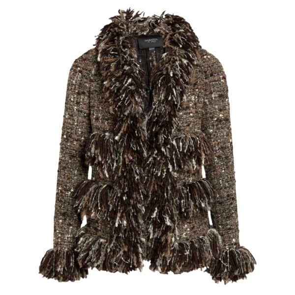 Giambattista Valli Brown Wool Rovings And Bouclé Jacket - Giambattista Valli Jackets - Romantic Couture - Shop at Luxury Shoes 