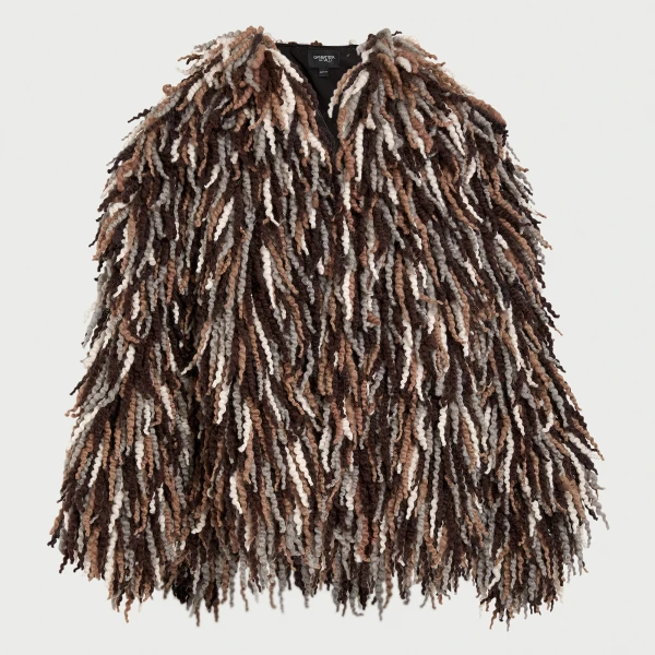 Giambattista Valli Brown Wool Rovings Coat - Giambattista Valli Coats - Romantic Couture - Shop at Luxury Shoes 