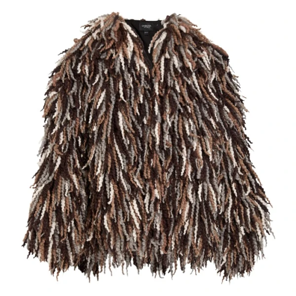 Giambattista Valli Brown Wool Rovings Coat - Giambattista Valli Coats - Romantic Couture - Shop at Luxury Shoes 